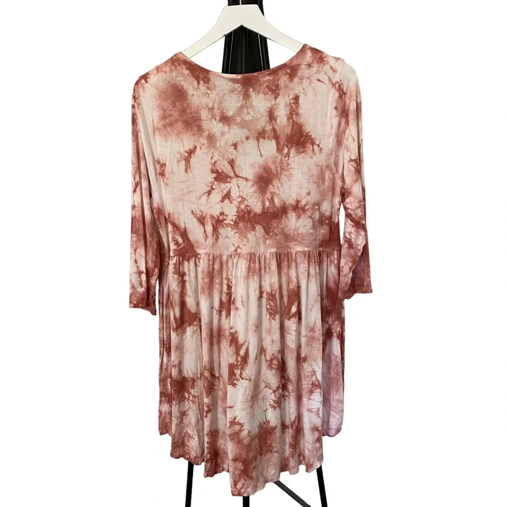 Torrid Super Soft Knits Tie Dye 3/4 Sleeves High & Low Dress Size Large - Picture 12 of 14